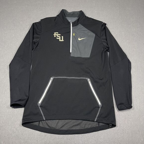 Florida State Seminoles Jacket Mens Black Medium Nike Pullover FSU Football NCAA - Picture 5 of 13